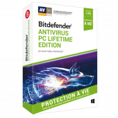 Bitdefender Antivirus Lifetime Edition | 1 poste | 1 an | PC | Téléchargement