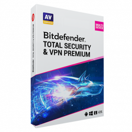 Total Security & VPN Premium 2023 | Renouvellement | 5 appareils | 1 an | PC/Mac/Android/iOS | En téléchargement