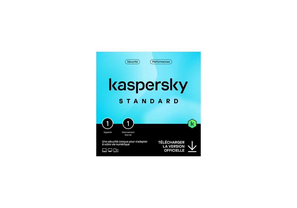 Acheter Kaspersky Antivirus Standard 2024 1 appareil 2 ans PC...