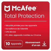 Mcafee Total Protection 10 appareils 1 an