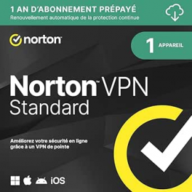 Norton VPN Standard | 1 appareil | 1 an | En Téléchargement