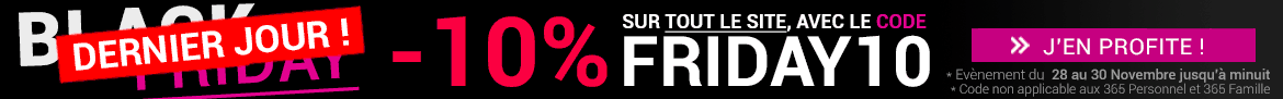 -10% avec le code FRIDAY10