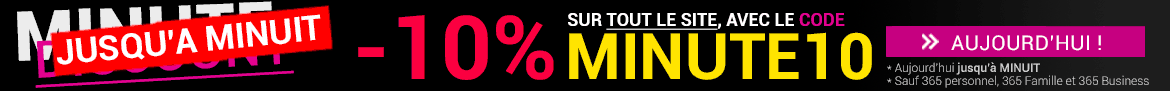 -10% avec le code MINUTE10