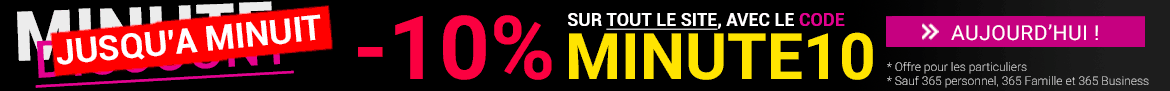 -10% avec le code MINUTE10
